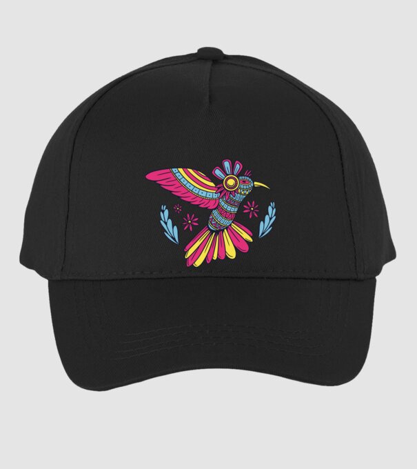 Mandala Colibri model negru pe tricou