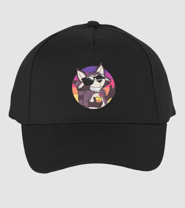 Raton cool model negru pe tricou