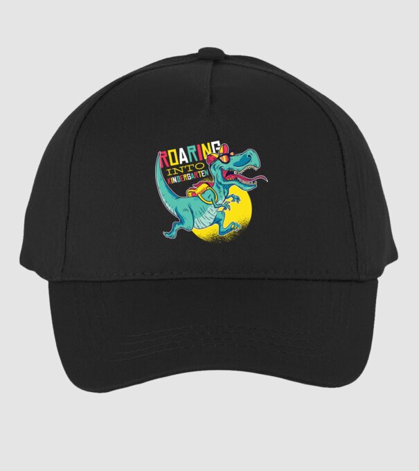 De acum încolo, voi urla în grădiniță cu Dinozaur model negru pe tricou