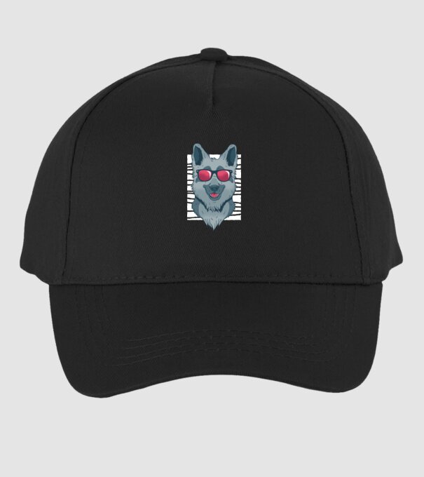 Cap Ciobănesc german model negru pe tricou