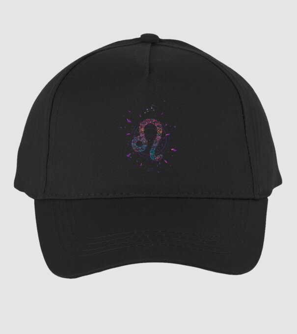 Leo Zodiac model negru pe tricou