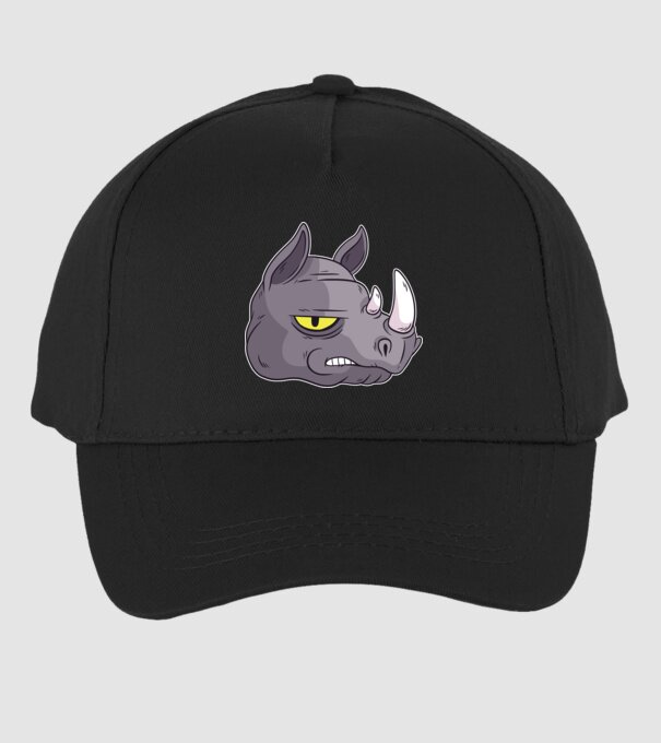 Cap de rinocer model negru pe tricou