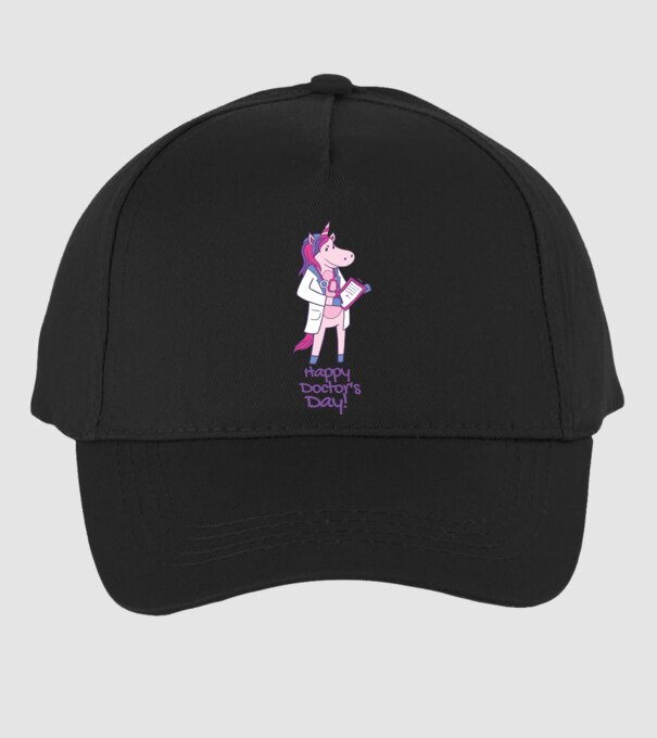 Medic Unicorn model negru pe tricou