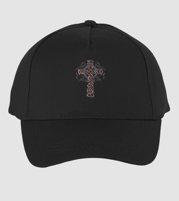 Cruce veche vikingă model negru pe tricou