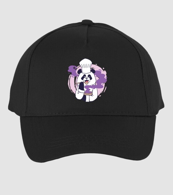 Panda Chef model negru pe tricou