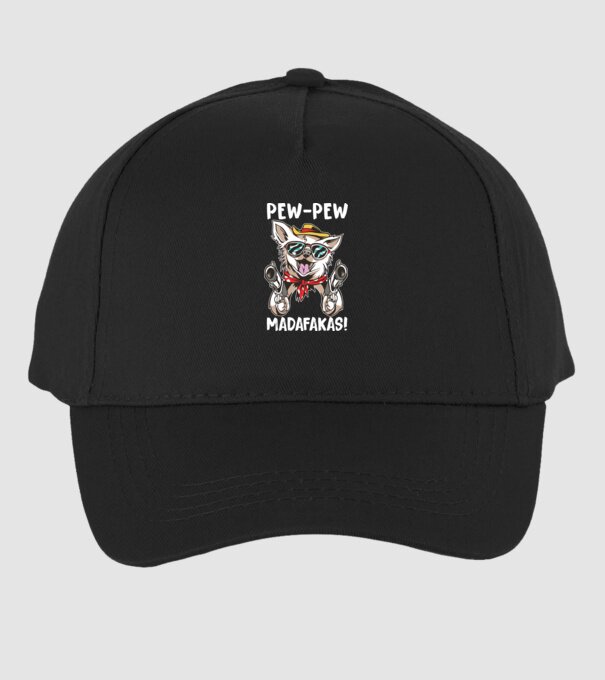 Pew Pew Pew Madafakas Chivava model negru pe tricou