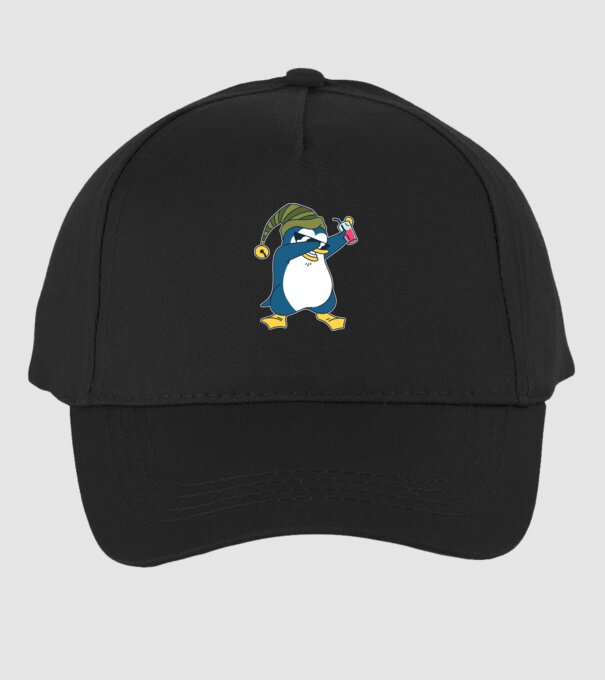 Pinguin DAB model negru pe tricou