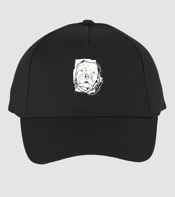 Cap Pitbull model negru pe tricou