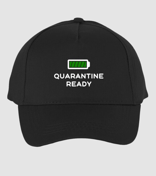 Quarantine ready model negru pe tricou