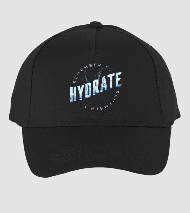Remember to Hydrate model negru pe tricou