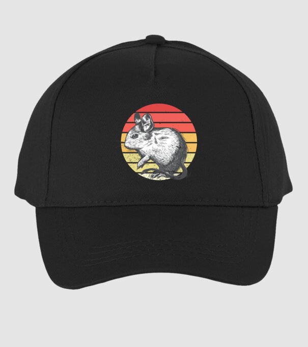 Retro Degu model negru pe tricou