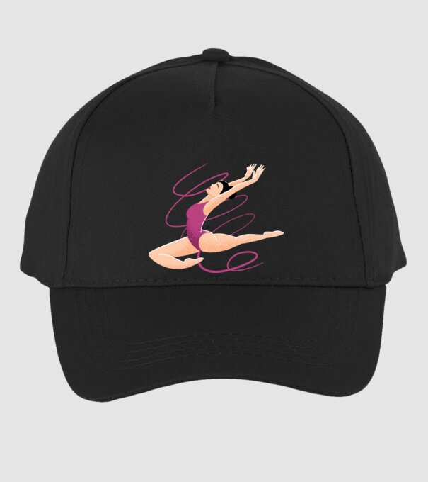 Gimnastică ritmică model negru pe tricou