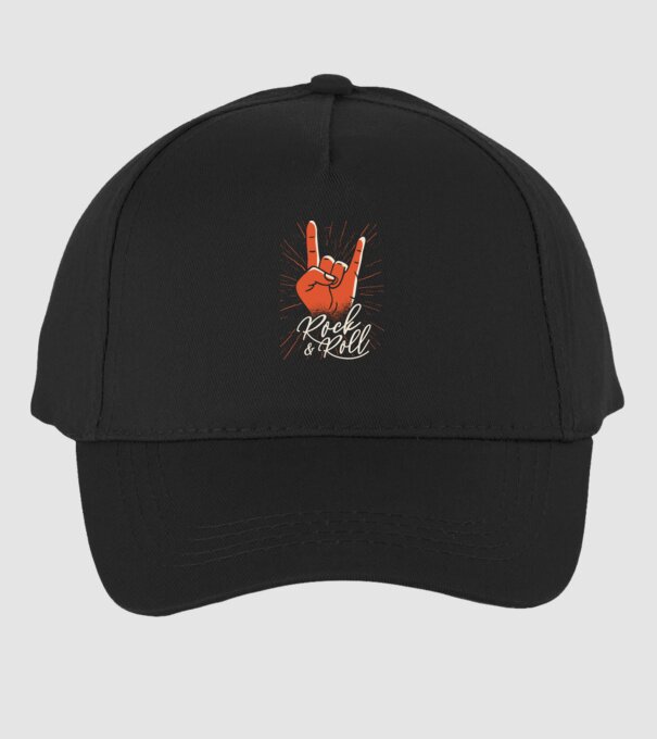 Rock and Roll model negru pe tricou