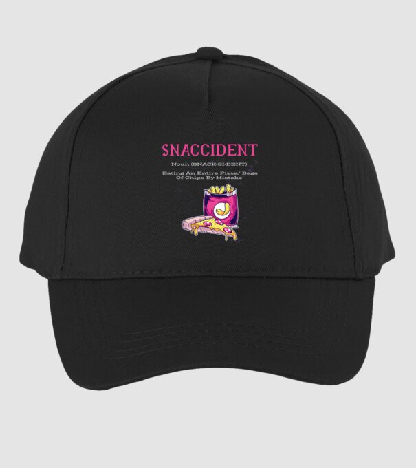 Snaccident model negru pe tricou