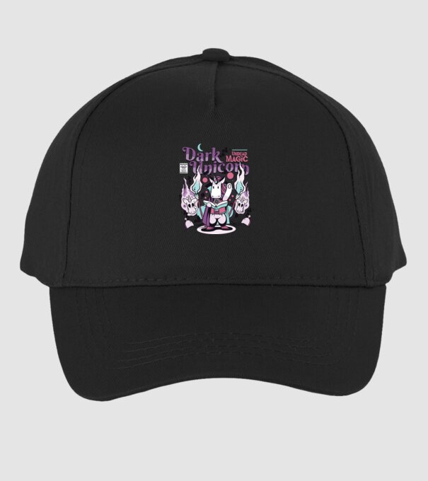 Magie neagră Unicorn model negru pe tricou