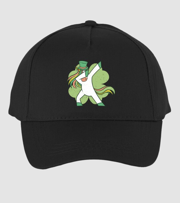 St Patrick Unicorn DAB model negru pe tricou