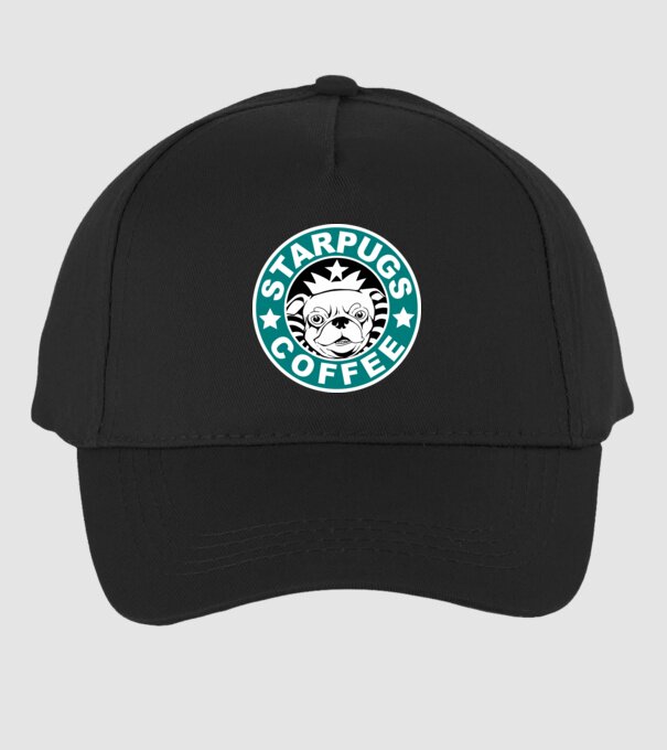 Starpugs Coffee model negru pe tricou