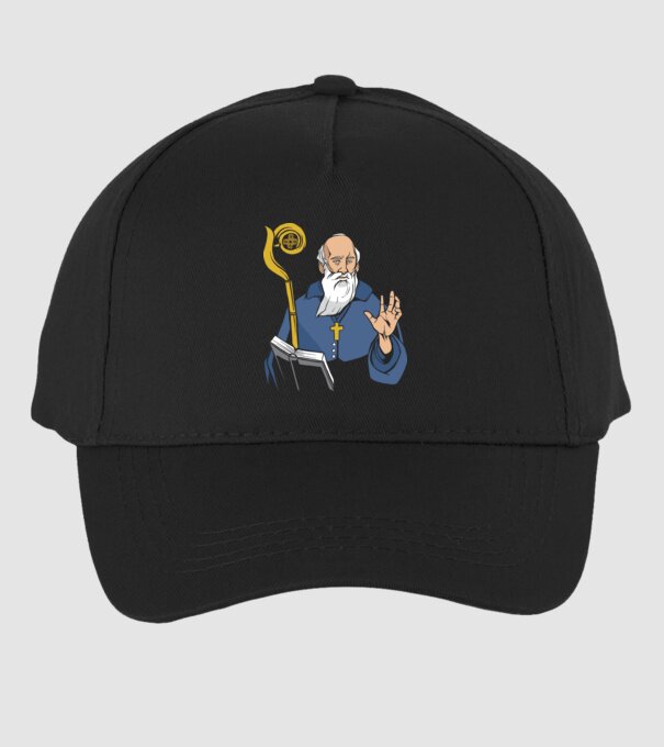 Sfântul Benedict model negru pe tricou
