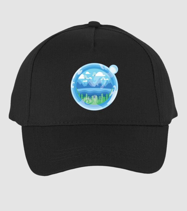 Natură model negru pe tricou