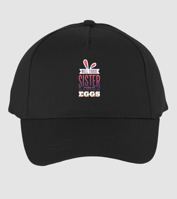 O schimb pe sora mea pe un ou de Paște model negru pe tricou