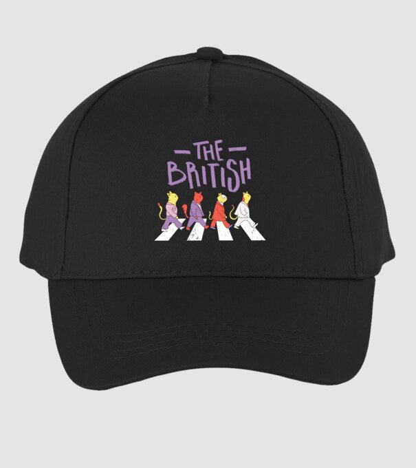 The British Pisicuțe model negru pe tricou