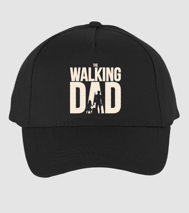 The Walking Dad model negru pe tricou