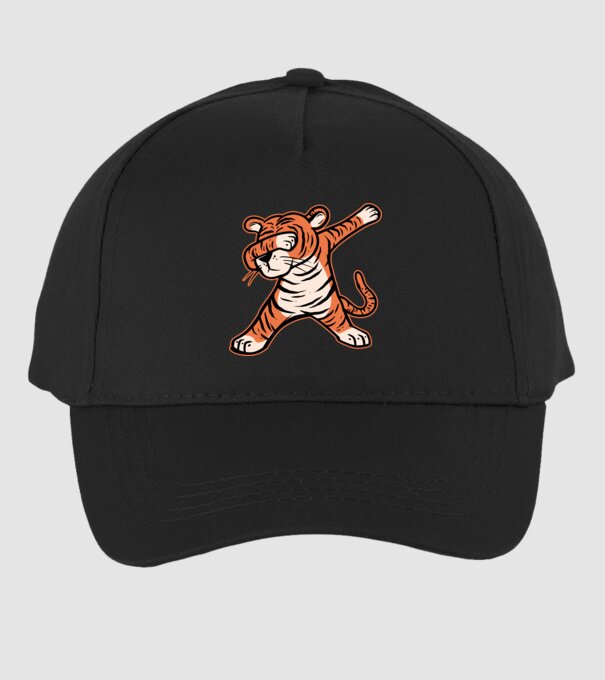 Tigru DAB model negru pe tricou