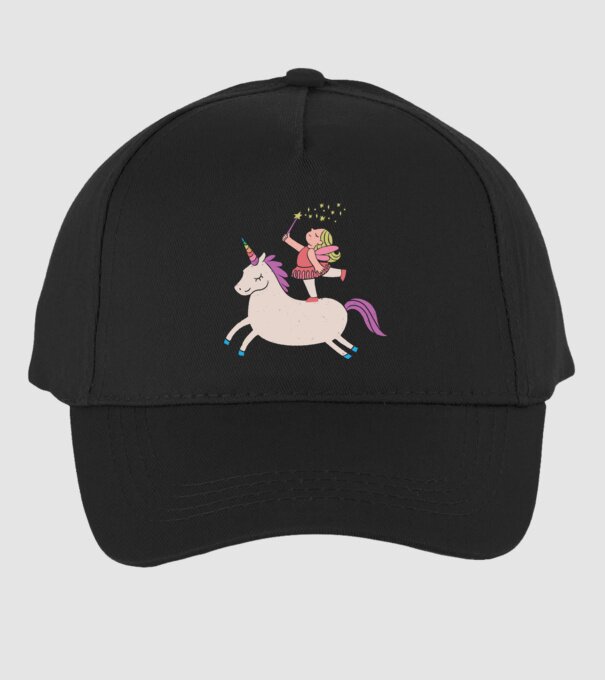 Zână Unicorn model negru pe tricou
