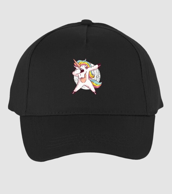 Unicorn DAB model negru pe tricou