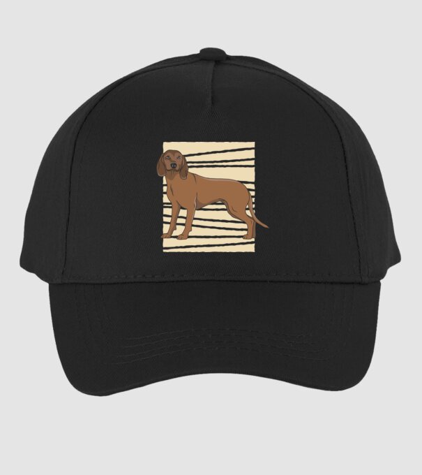 Câine de vânătoare model negru pe tricou