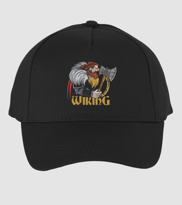 Viking model negru pe tricou