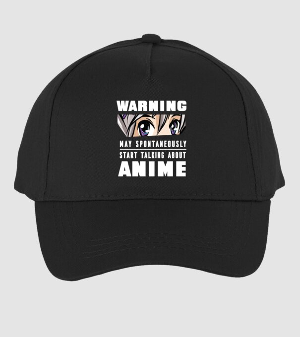 Warning may spontaneously start talking about ANIME model negru pe tricou