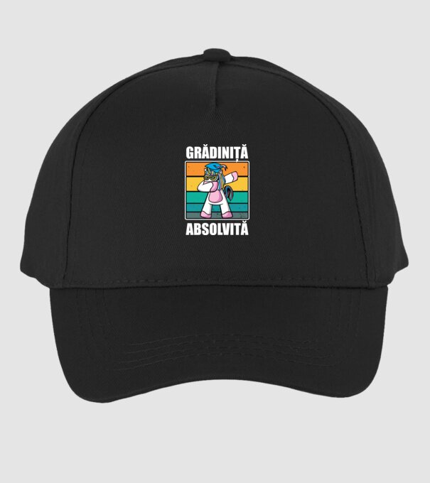 Absolvită grădiniță model negru pe tricou
