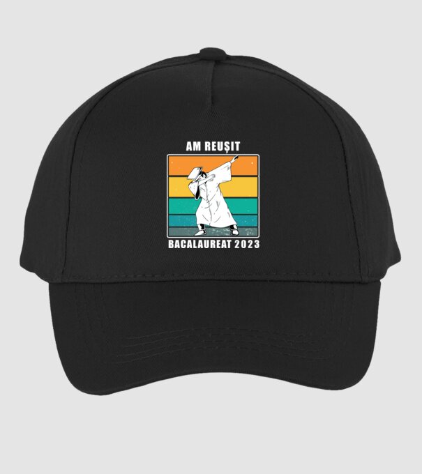 Am reușit 2023 model negru pe tricou