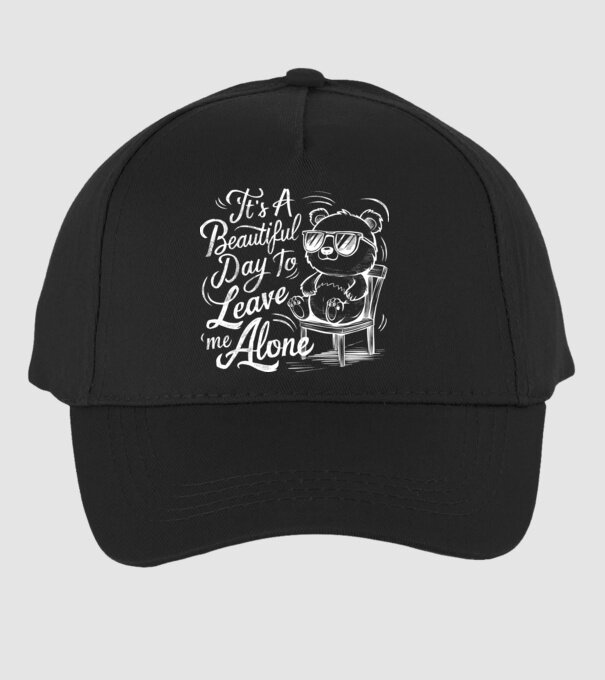 Beautiful day to leave me alone Negru model negru pe tricou