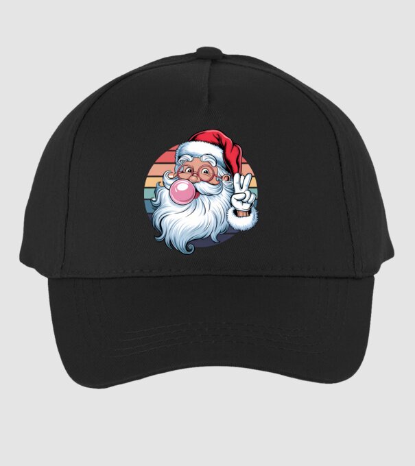 Bubble gum santa model negru pe tricou