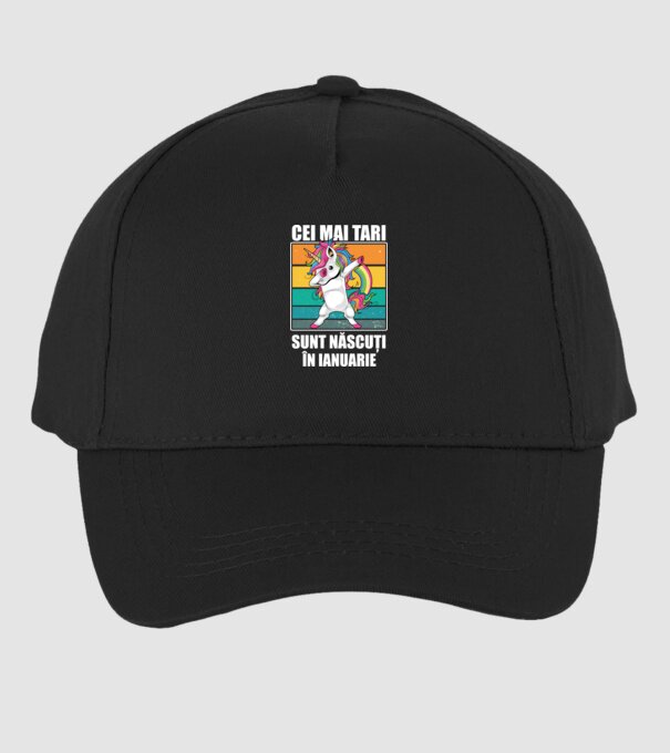 Cei mai tari sunt născuți în ianuarie model negru pe tricou