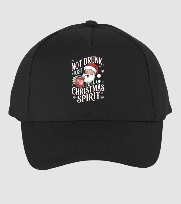 Christmas Spirit Santa model negru pe tricou