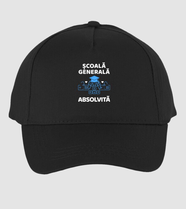 Școală generală absolvită model negru pe tricou