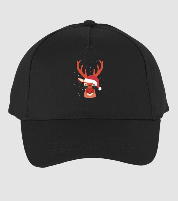 Cool Reindeer Rudolph model negru pe tricou