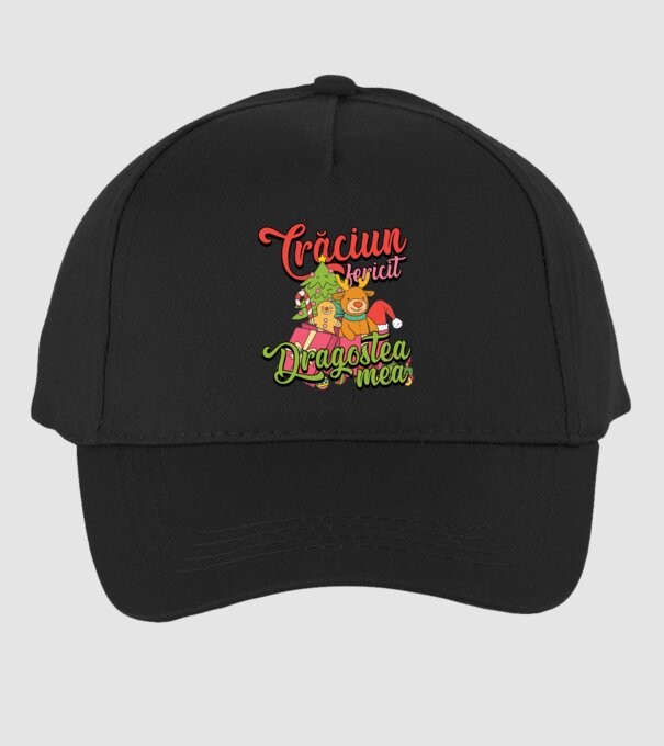 CRĂCIUN FERICIT DRAGOSTEA MEA model negru pe tricou