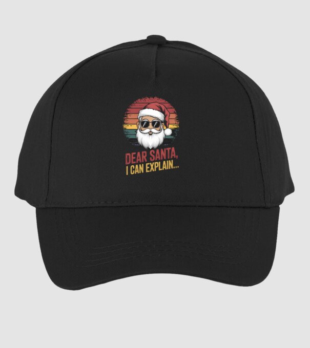 Dear Santa, I can explain... model negru pe tricou