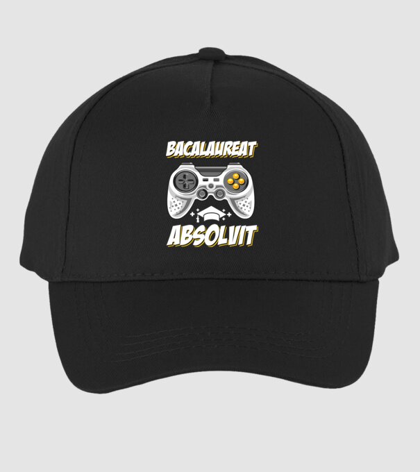 Gameri şcoală Bacalaureat model negru pe tricou