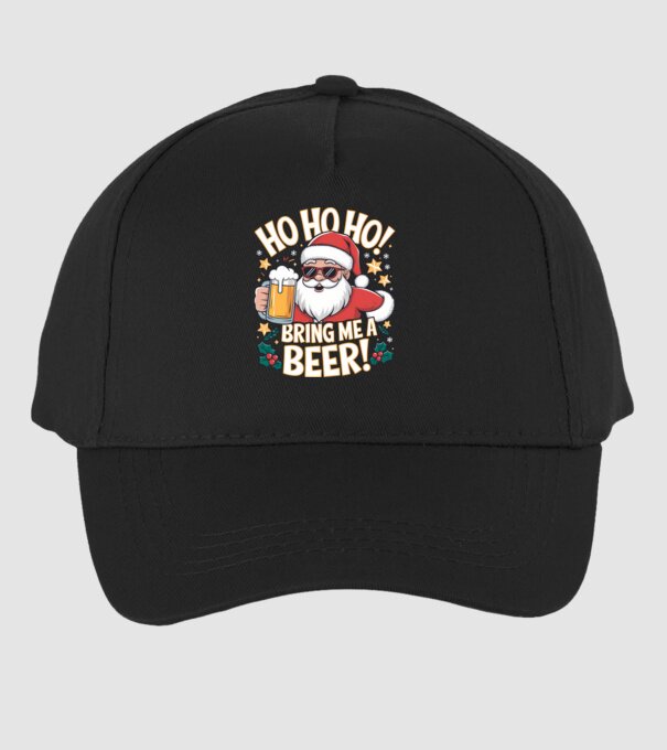 HO HO HO bring me a BEER santa Negru model negru pe tricou