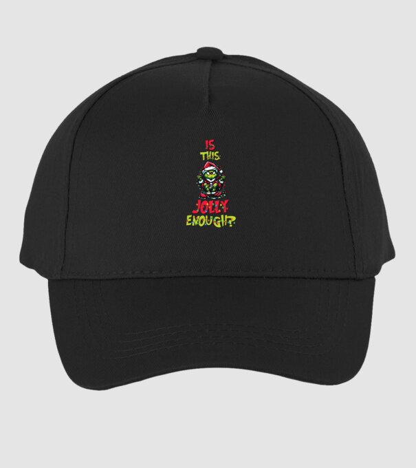 Is this jolly enough Grinch model negru pe tricou