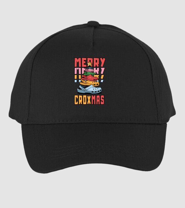 Merry Croxmas model negru pe tricou