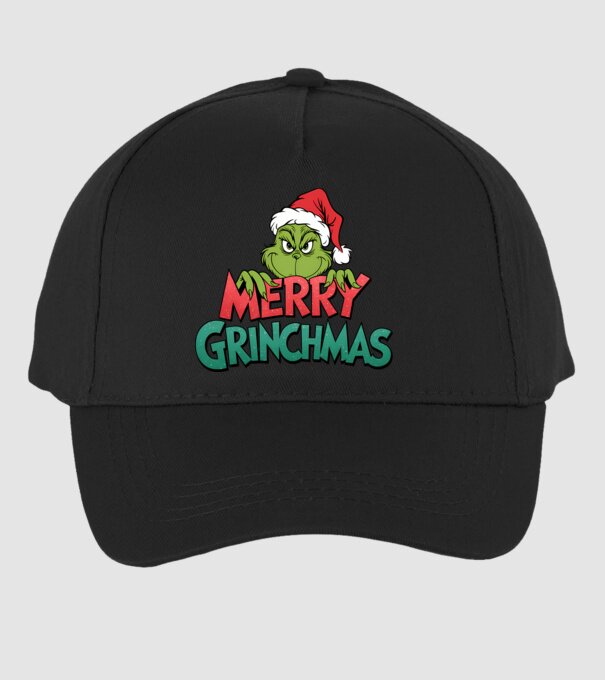 Merry Grinchmas model negru pe tricou