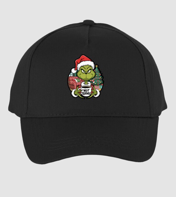 Not Today Grinch model negru pe tricou