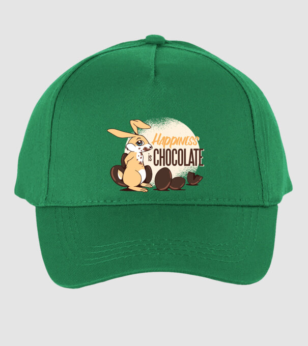 Fericirea este ciocolata model verde pe tricou