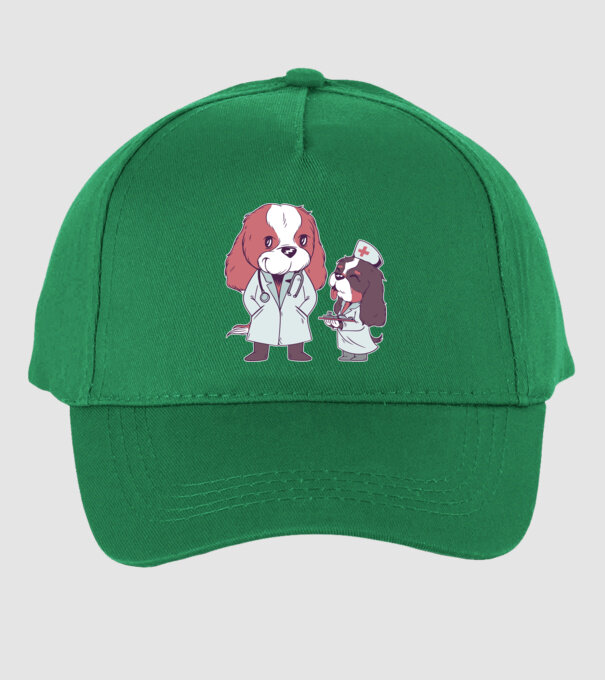 Veterinar câini model verde pe tricou